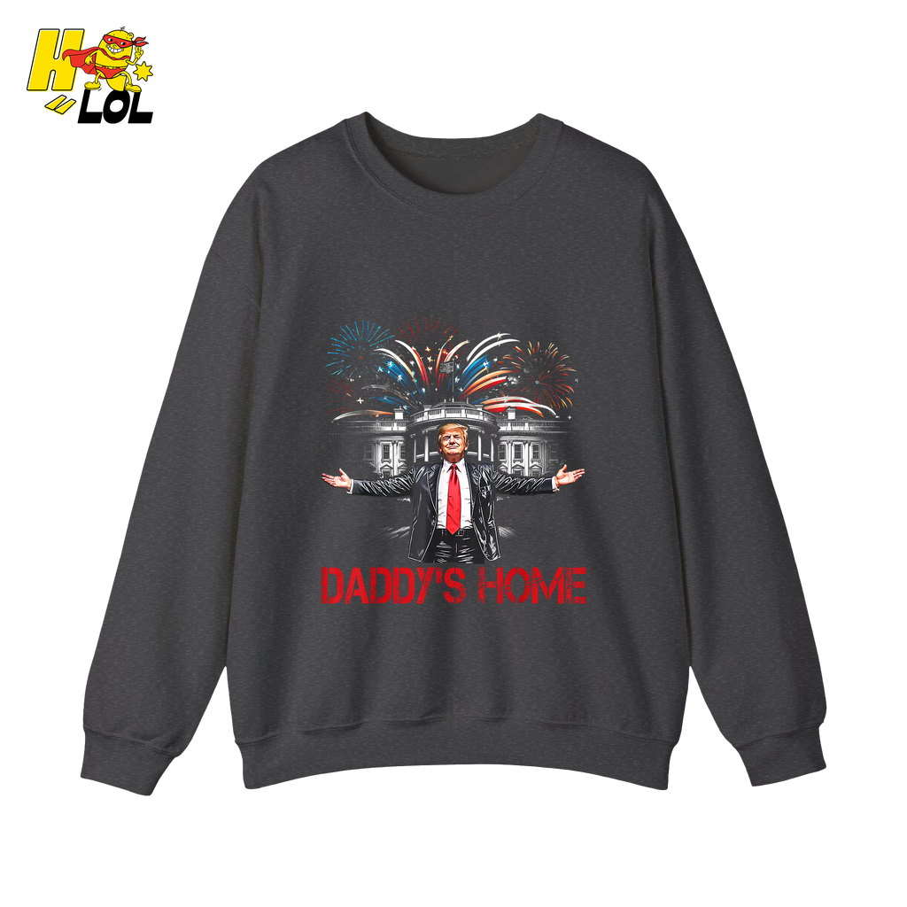Daddy’s Home Shirt Patriotic Fireworks Political Graphic Shirt - HQLOL