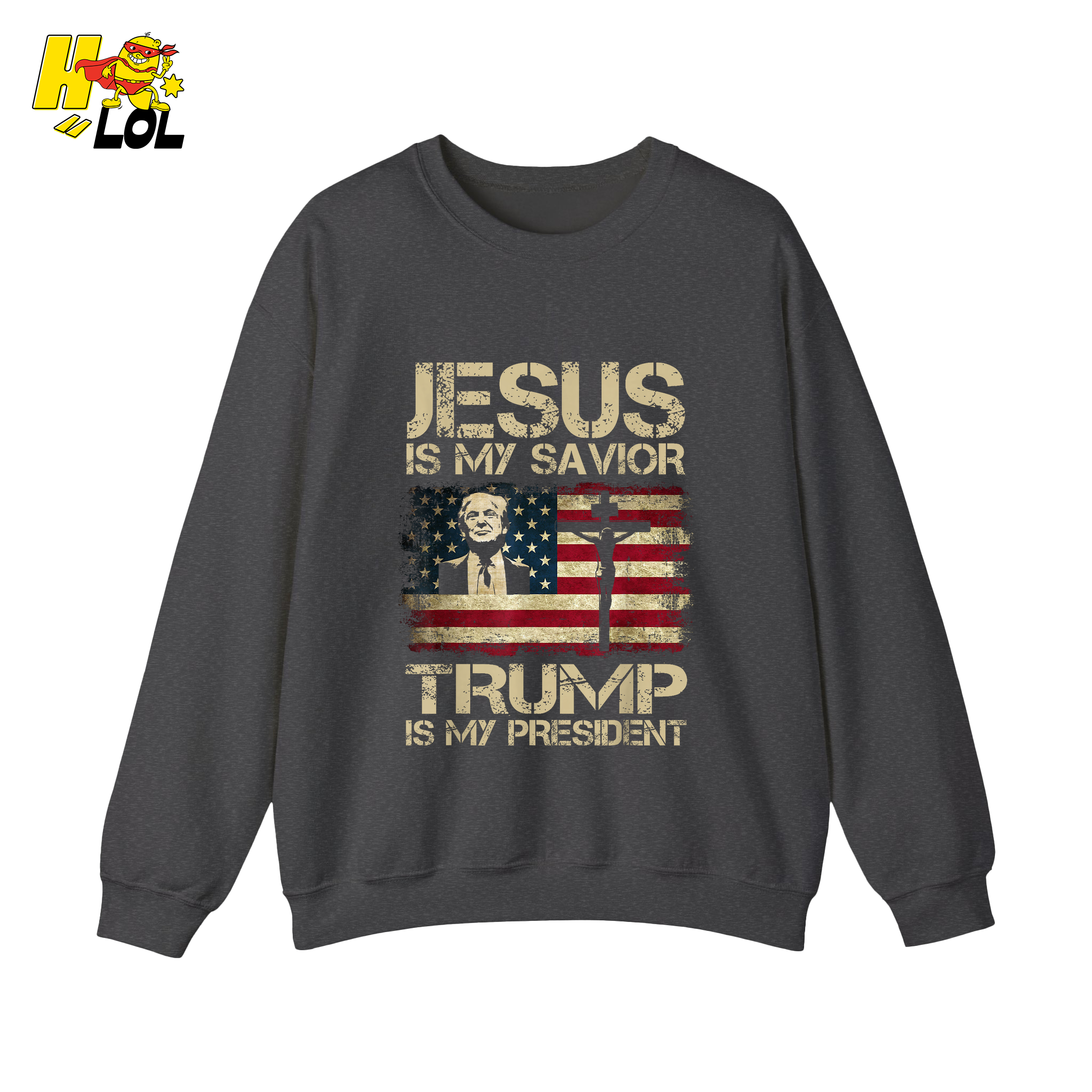 Jesus Is My Savior Trump Is My President Shirt Christian Patriotic - HQLOL