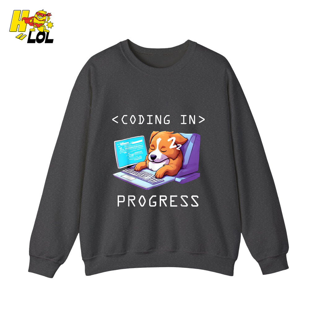 Coding In Progress Shirt Funny Programmer Sleepy Dog Shirt - HQLOL