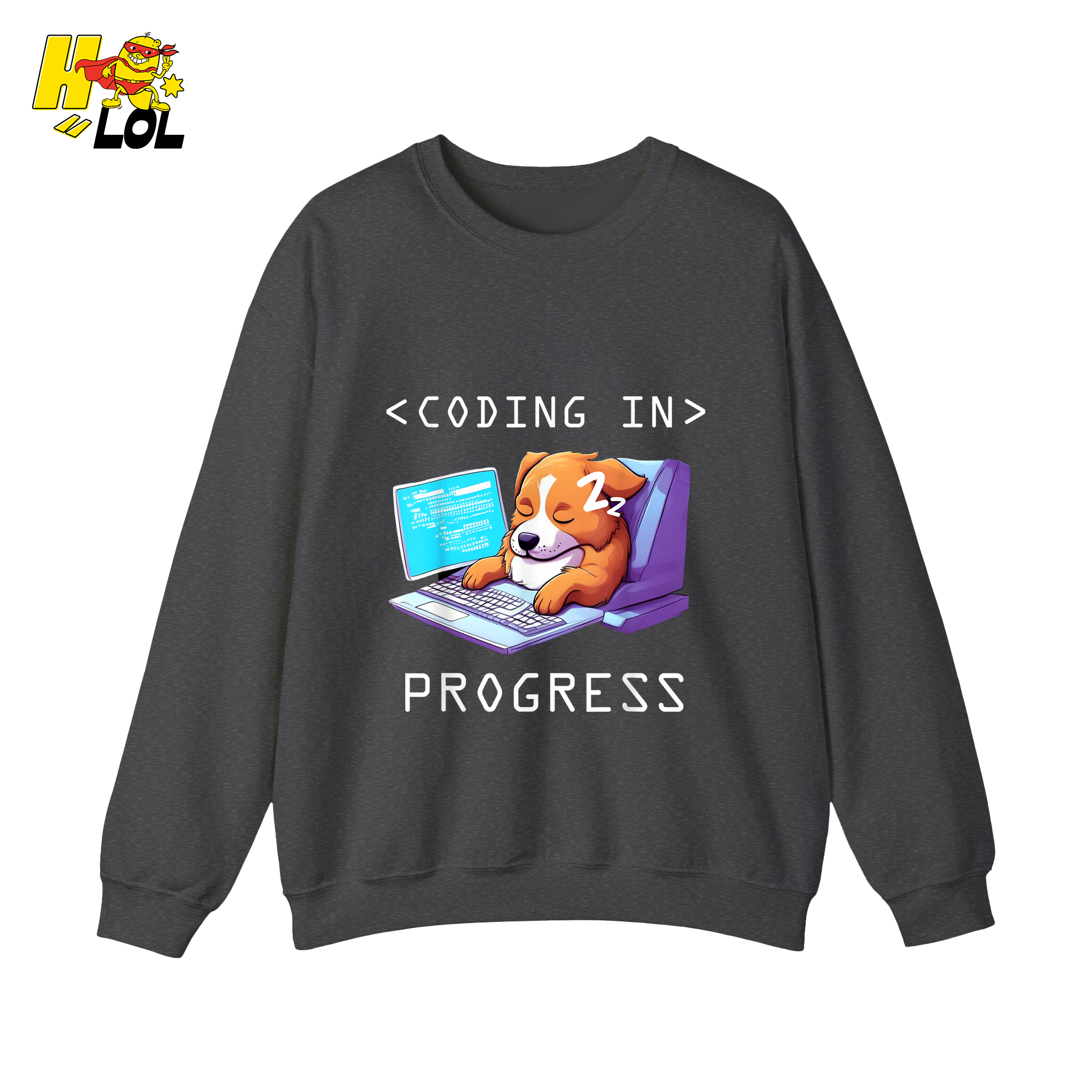 Coding In Progress Shirt Funny Programmer Sleepy Dog Shirt - HQLOL