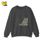 God Guns Trump Freedom Shirt Patriotic Camo Flag Shirt - HQLOL