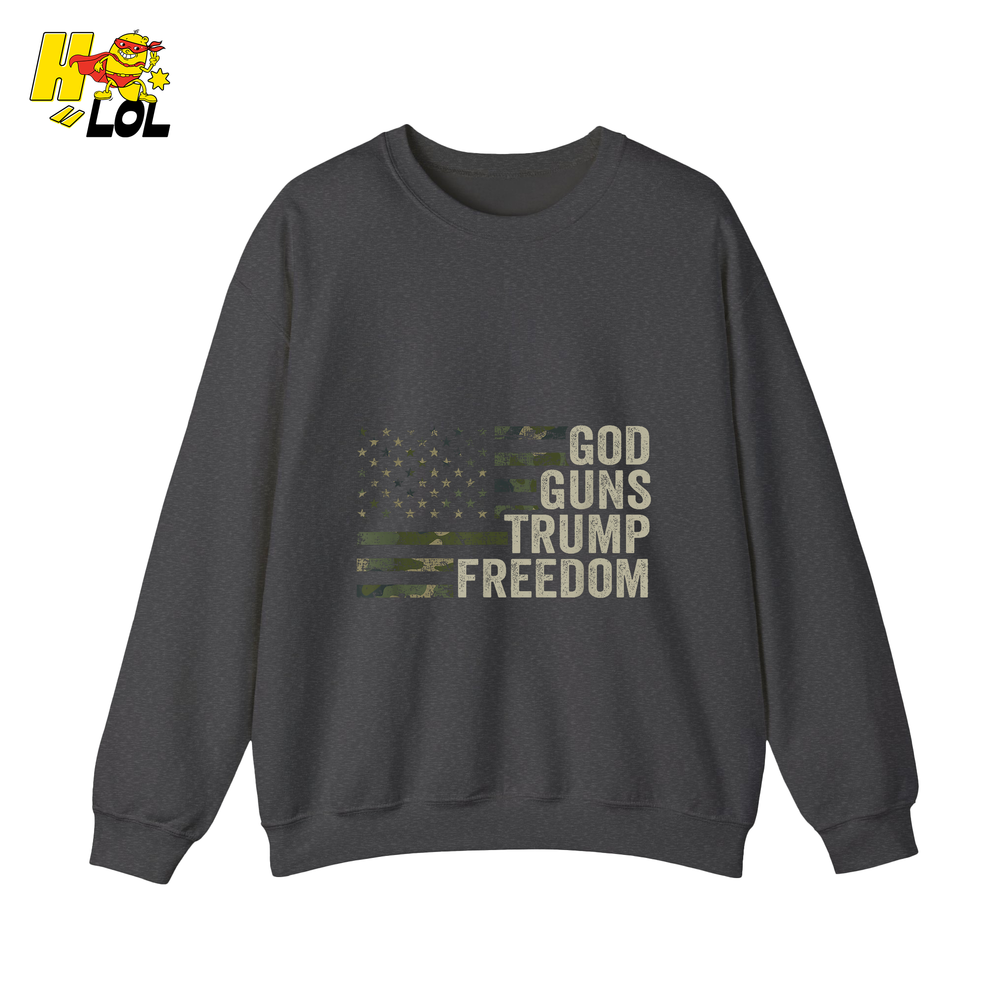 God Guns Trump Freedom Shirt Patriotic Camo Flag Shirt - HQLOL