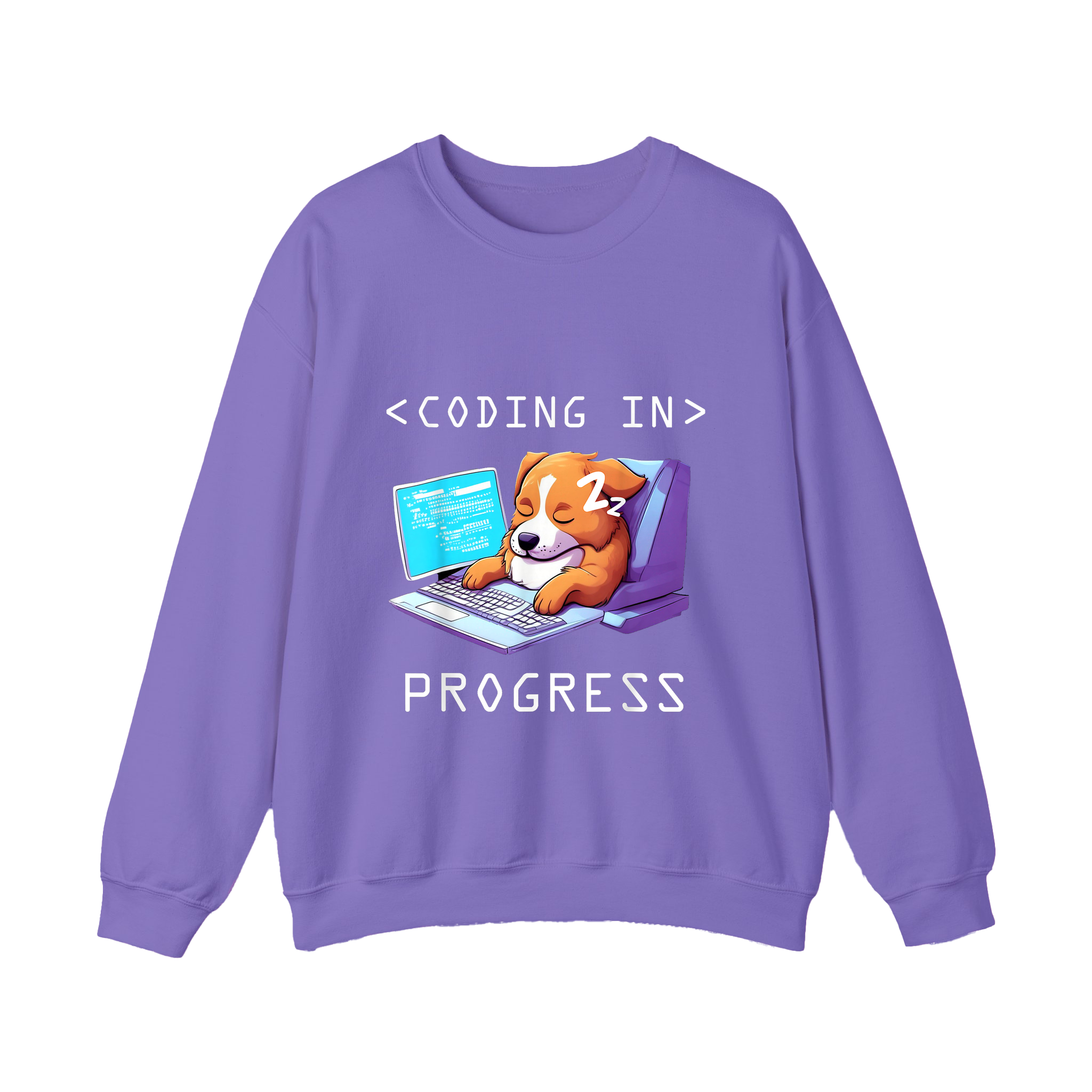 Coding In Progress Shirt Funny Programmer Sleepy Dog Shirt - HQLOL