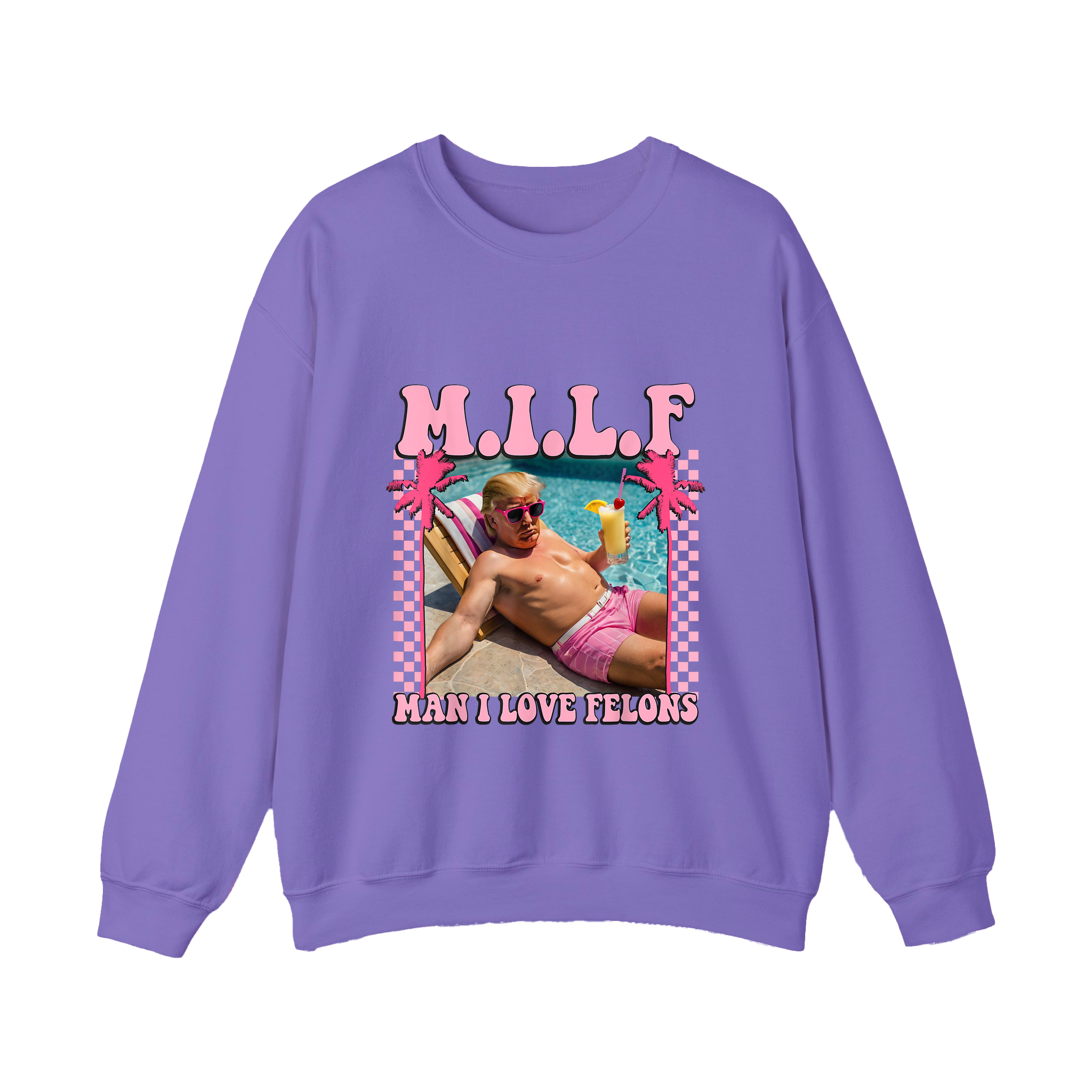 MILF Man I Love Felons Shirt Funny Pink Retro Meme Shirt - HQLOL