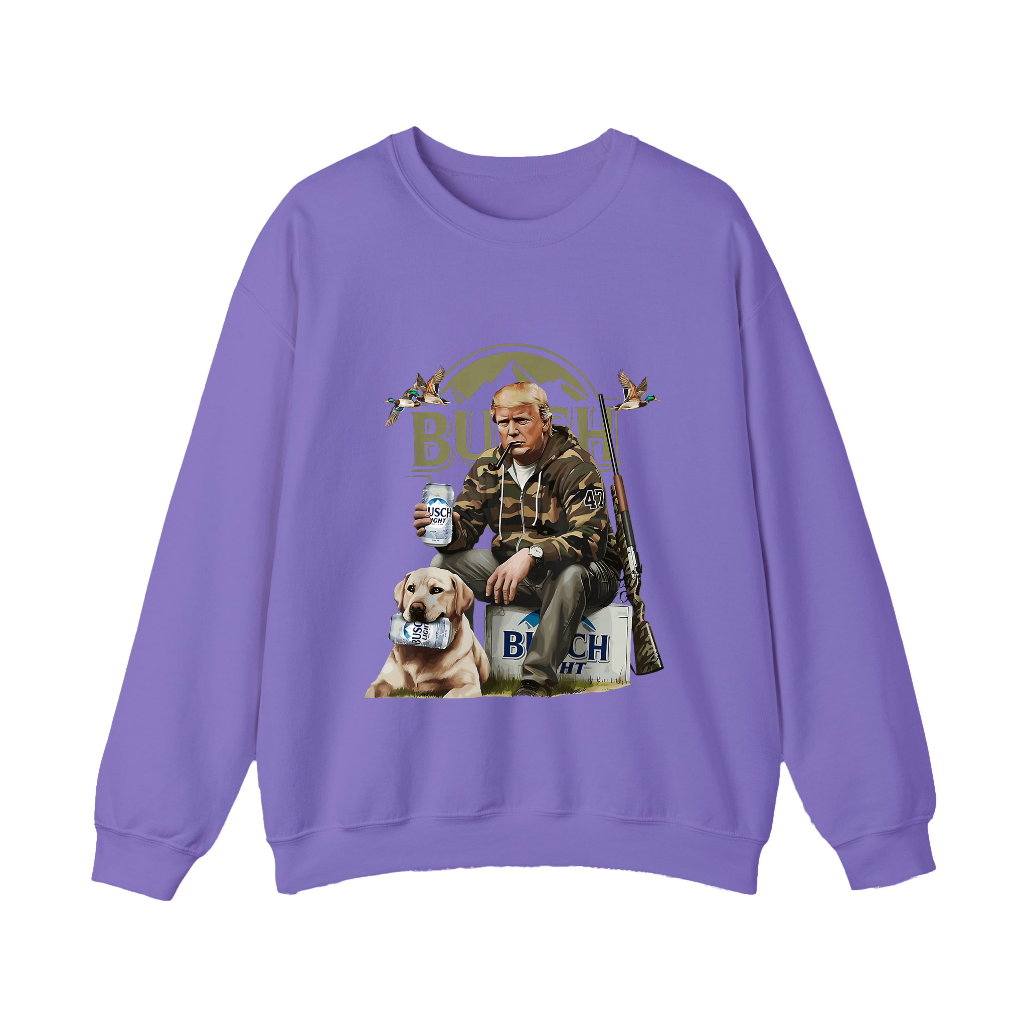 Busch Light Hunting Shirt Funny Deer Camp Dog Camo Shirt - HQLOL