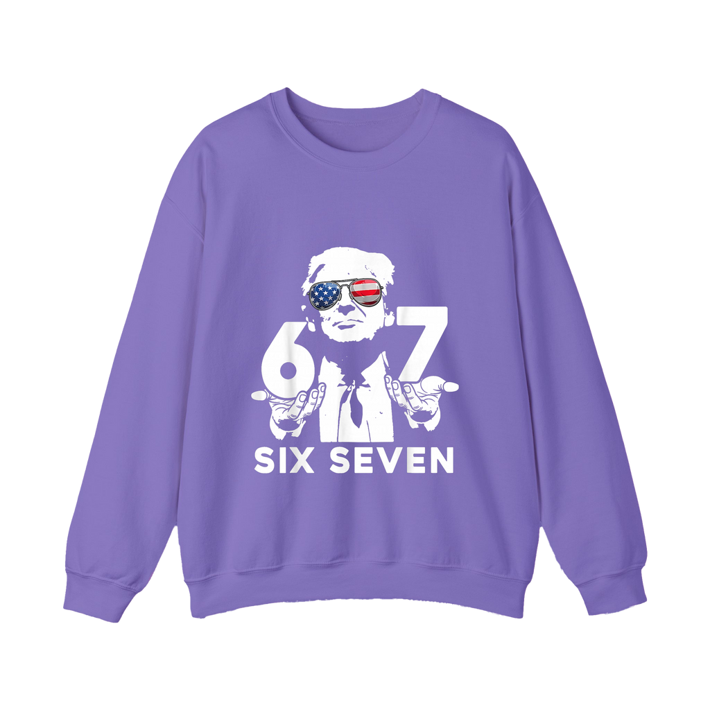 Six Seven Shirt 67 Patriotic Sunglasses Meme Graphic Shirt - HQLOL