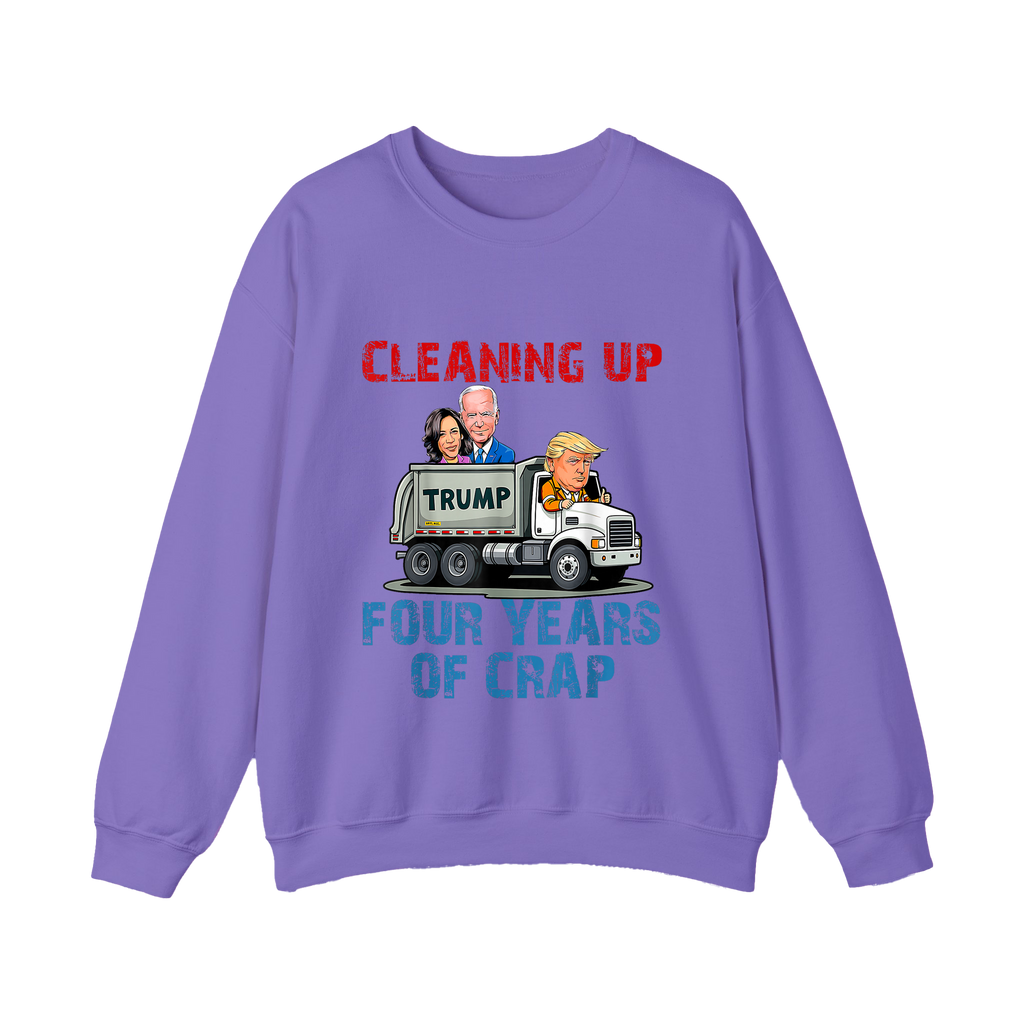 Cleaning Up Four Years of Crap Shirt Funny Political Satire Shirt - HQLOL