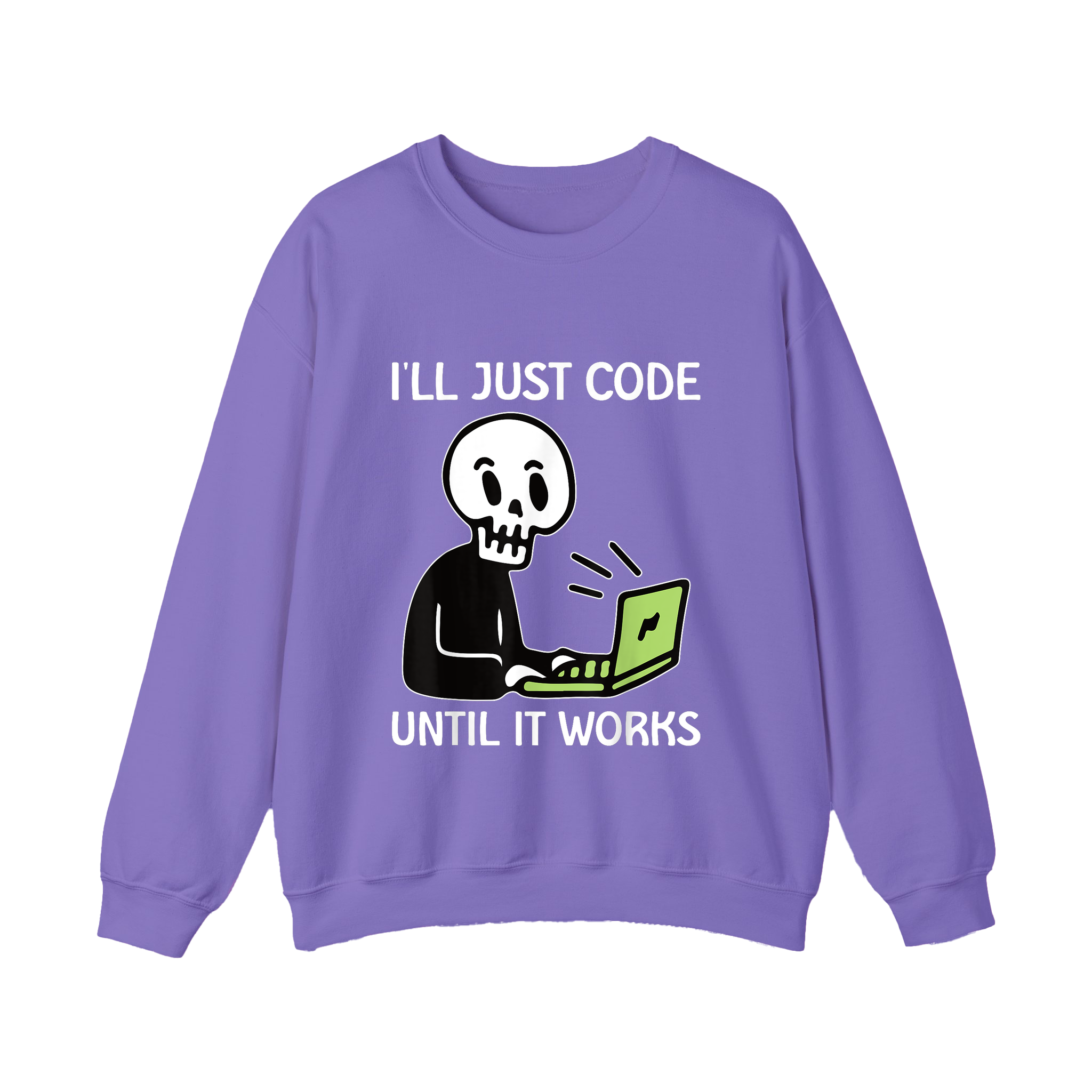 I’ll Just Code Until It Works Shirt Funny Skeleton Programmer Shirt - HQLOL