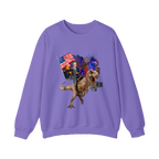 Trump Riding T-Rex American Flag Epic Patriotic Funny Gift Shirt - HQLOL