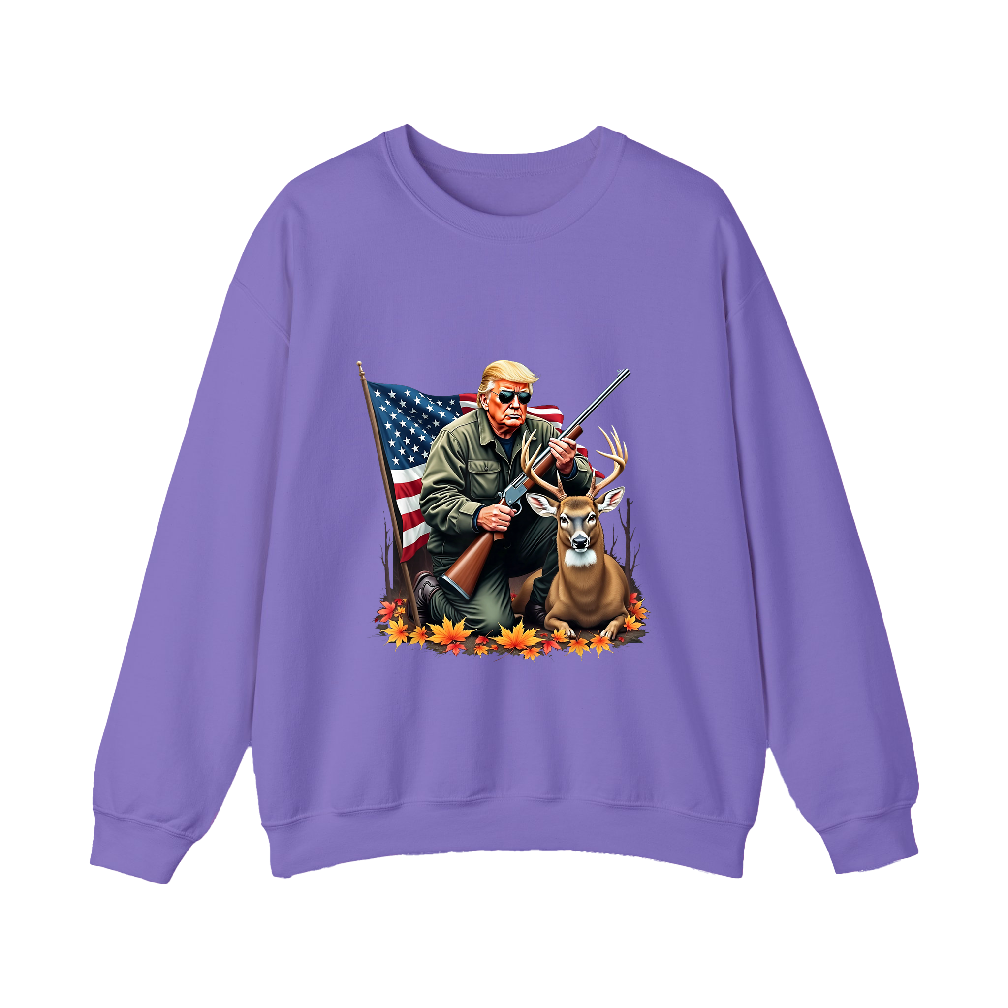 Patriotic Hunting Shirt Hunter Deer American Flag Graphic Shirt - HQLOL