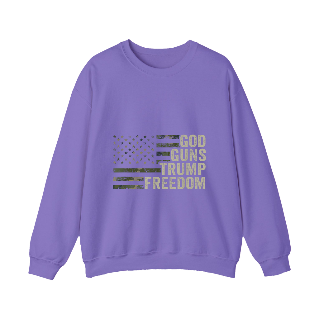 God Guns Trump Freedom Shirt Patriotic Camo Flag Shirt - HQLOL