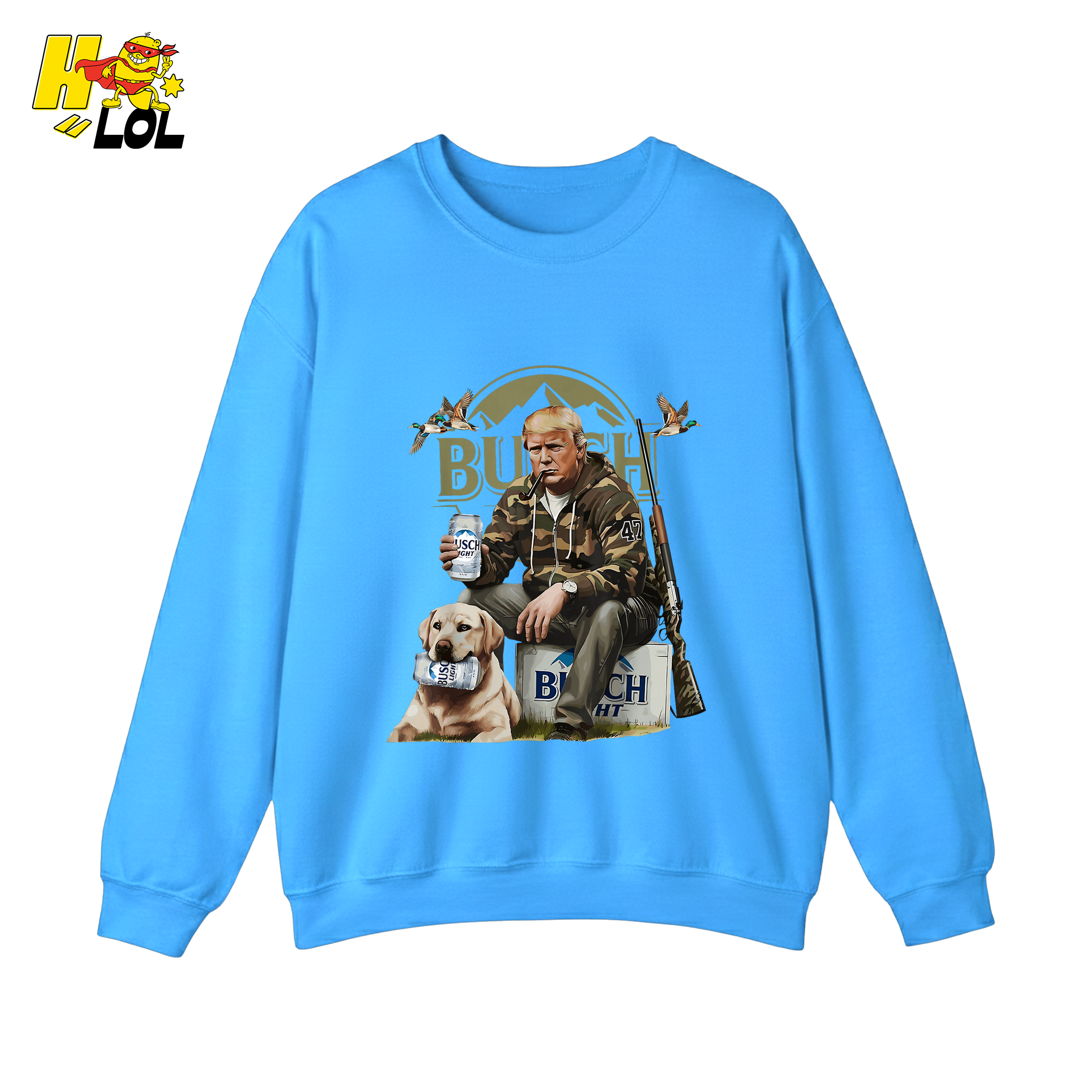 Busch Light Hunting Shirt Funny Deer Camp Dog Camo Shirt - HQLOL