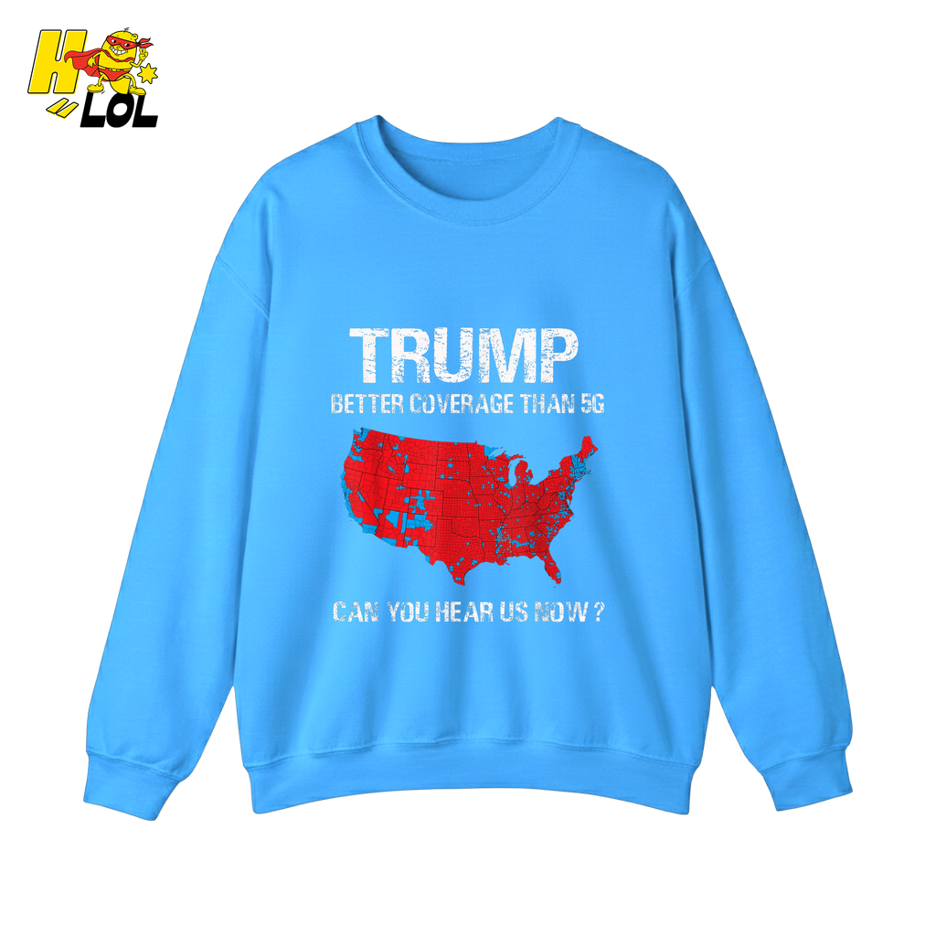 Trump 5G Coverage Map Funny Political Sarcastic Meme Shirt - HQLOL