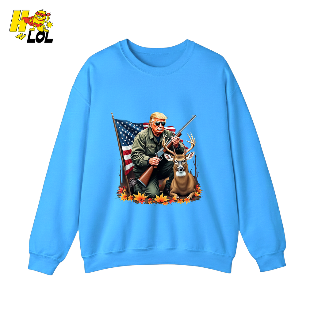 Patriotic Hunting Shirt Hunter Deer American Flag Graphic Shirt - HQLOL