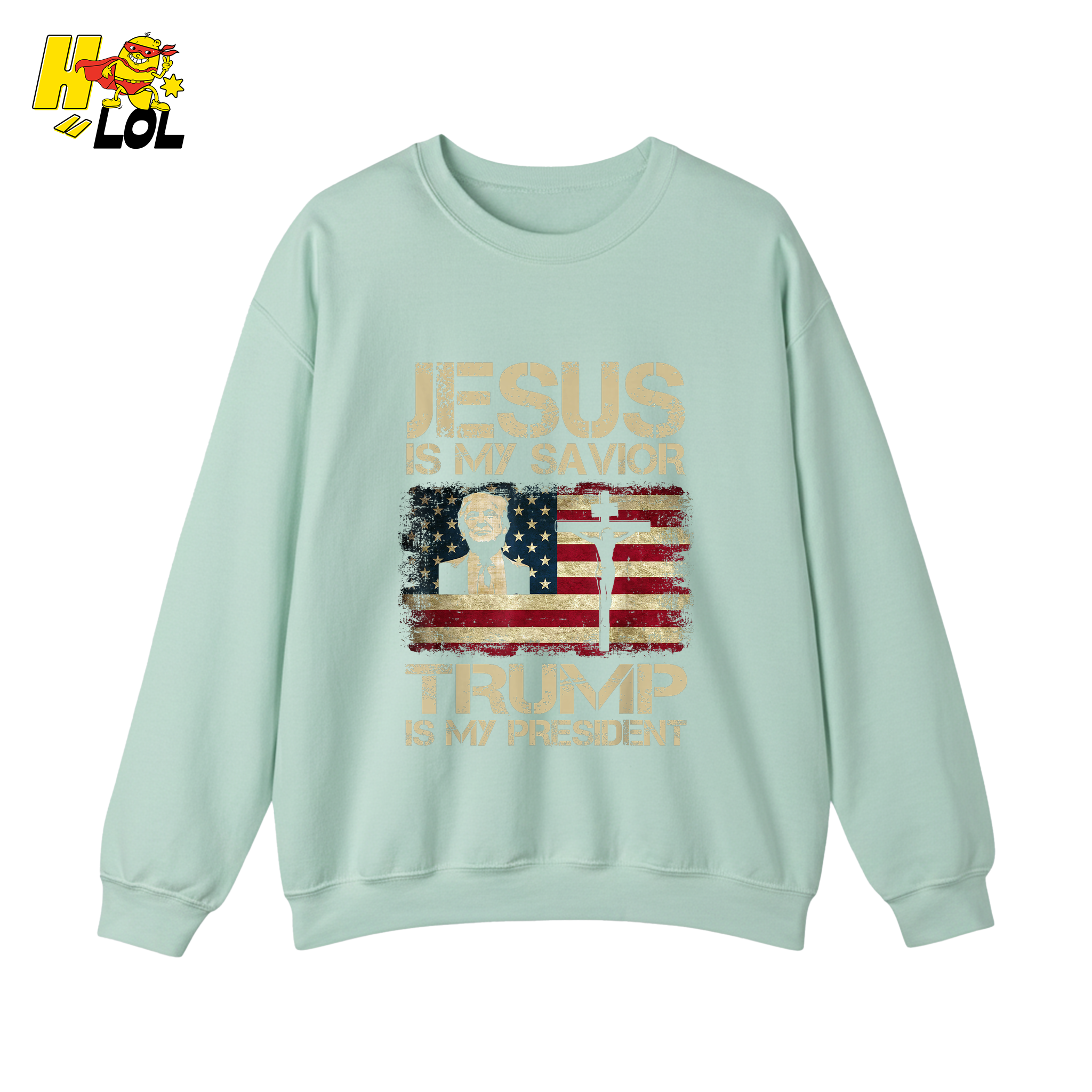 Jesus Is My Savior Trump Is My President Shirt Christian Patriotic - HQLOL