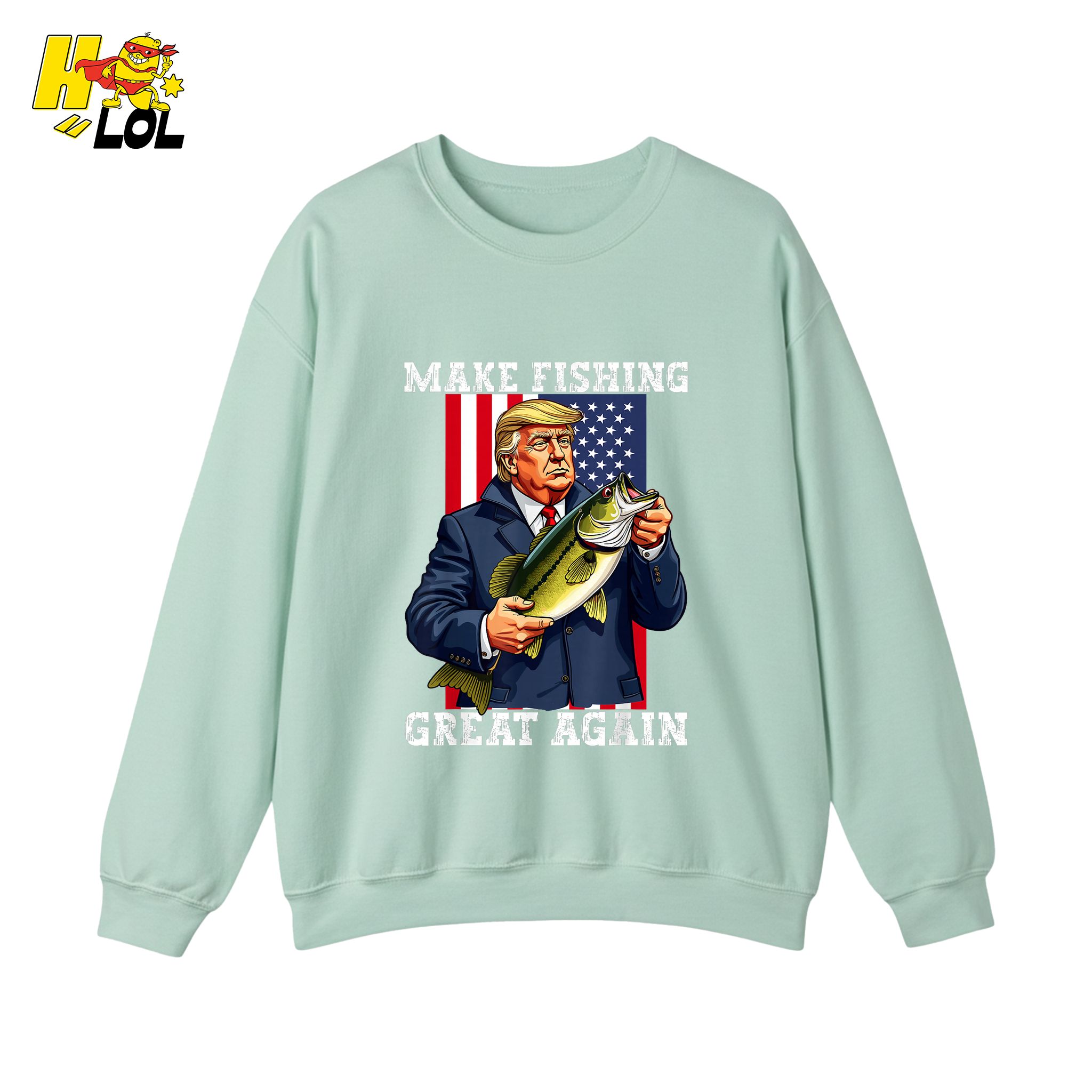 Make Fishing Great Again Shirt Funny Patriotic Bass Fishing Shirt - HQLOL