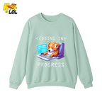 Coding In Progress Shirt Funny Programmer Sleepy Dog Shirt - HQLOL