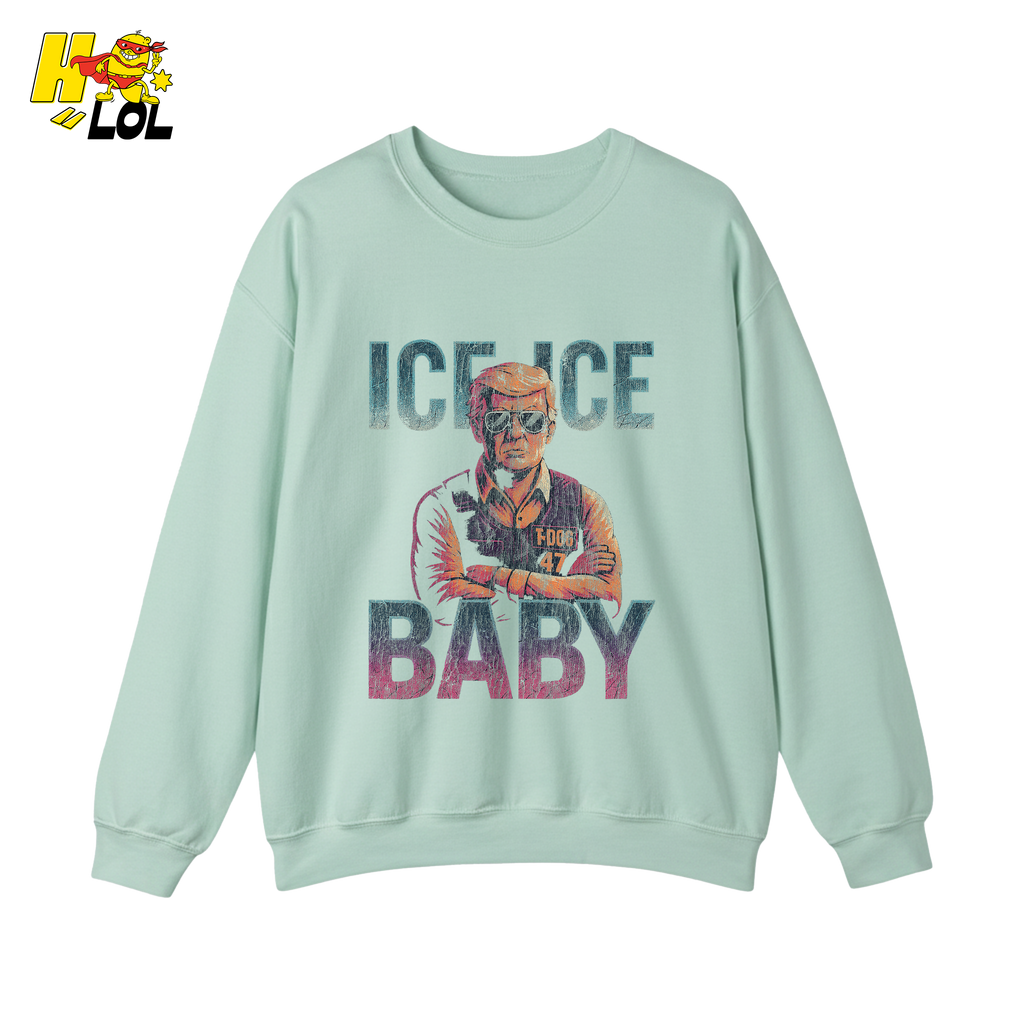 Ice Ice Baby Shirt Funny Meme Graphic Distressed Shirt - HQLOL