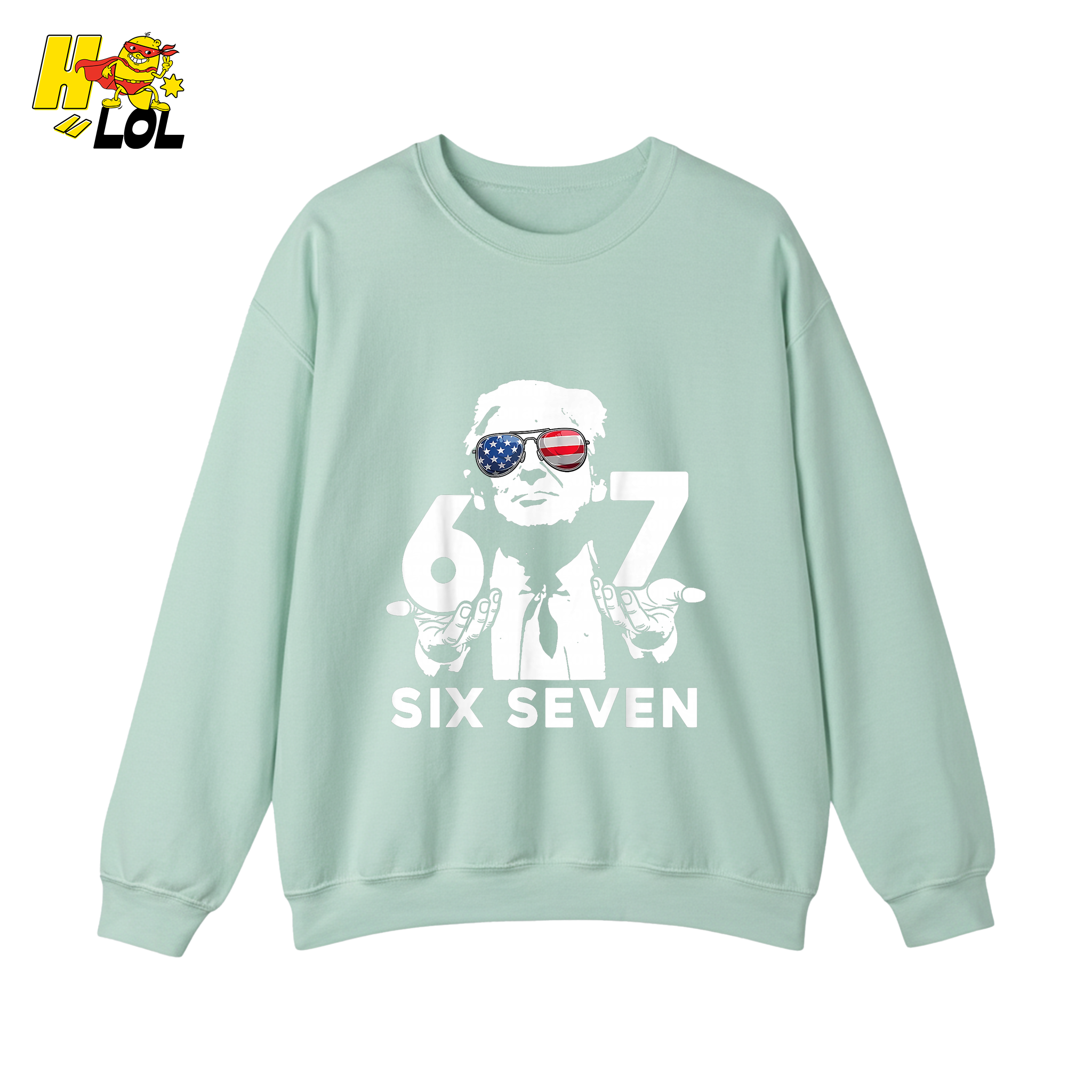 Six Seven Shirt 67 Patriotic Sunglasses Meme Graphic Shirt - HQLOL