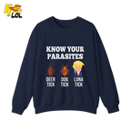Know Your Parasites Shirt Funny Tick Meme Satire Graphic Shirt - HQLOL