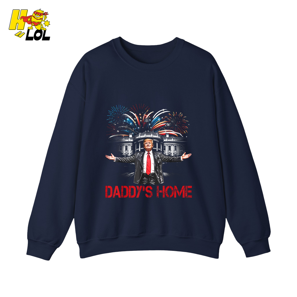 Daddy’s Home Shirt Patriotic Fireworks Political Graphic Shirt - HQLOL