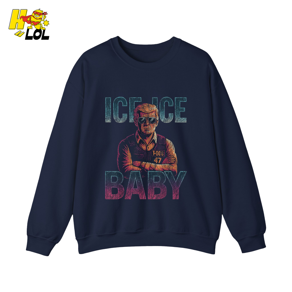 Ice Ice Baby Shirt Funny Meme Graphic Distressed Shirt - HQLOL