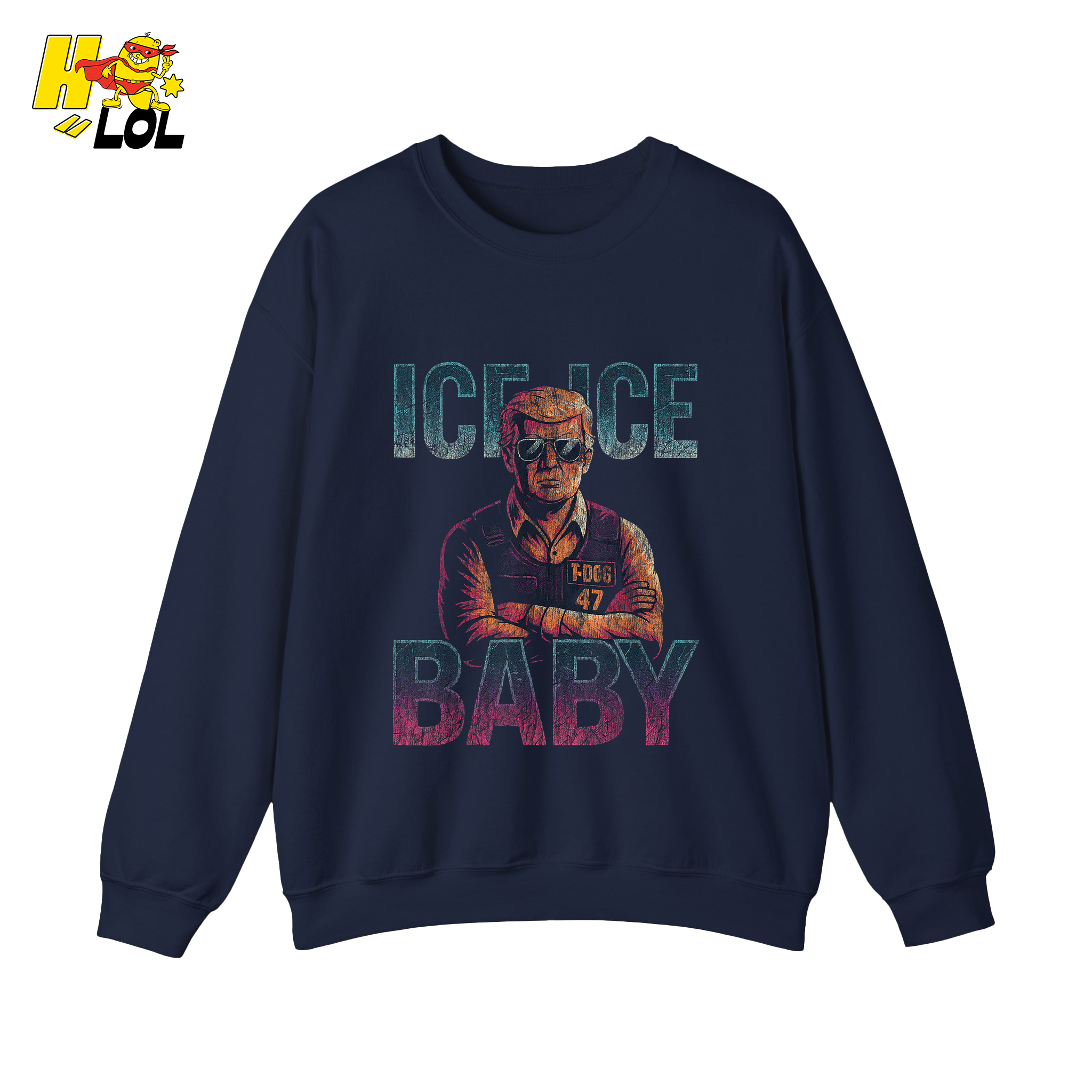 Ice Ice Baby Shirt Funny Meme Graphic Distressed Shirt - HQLOL