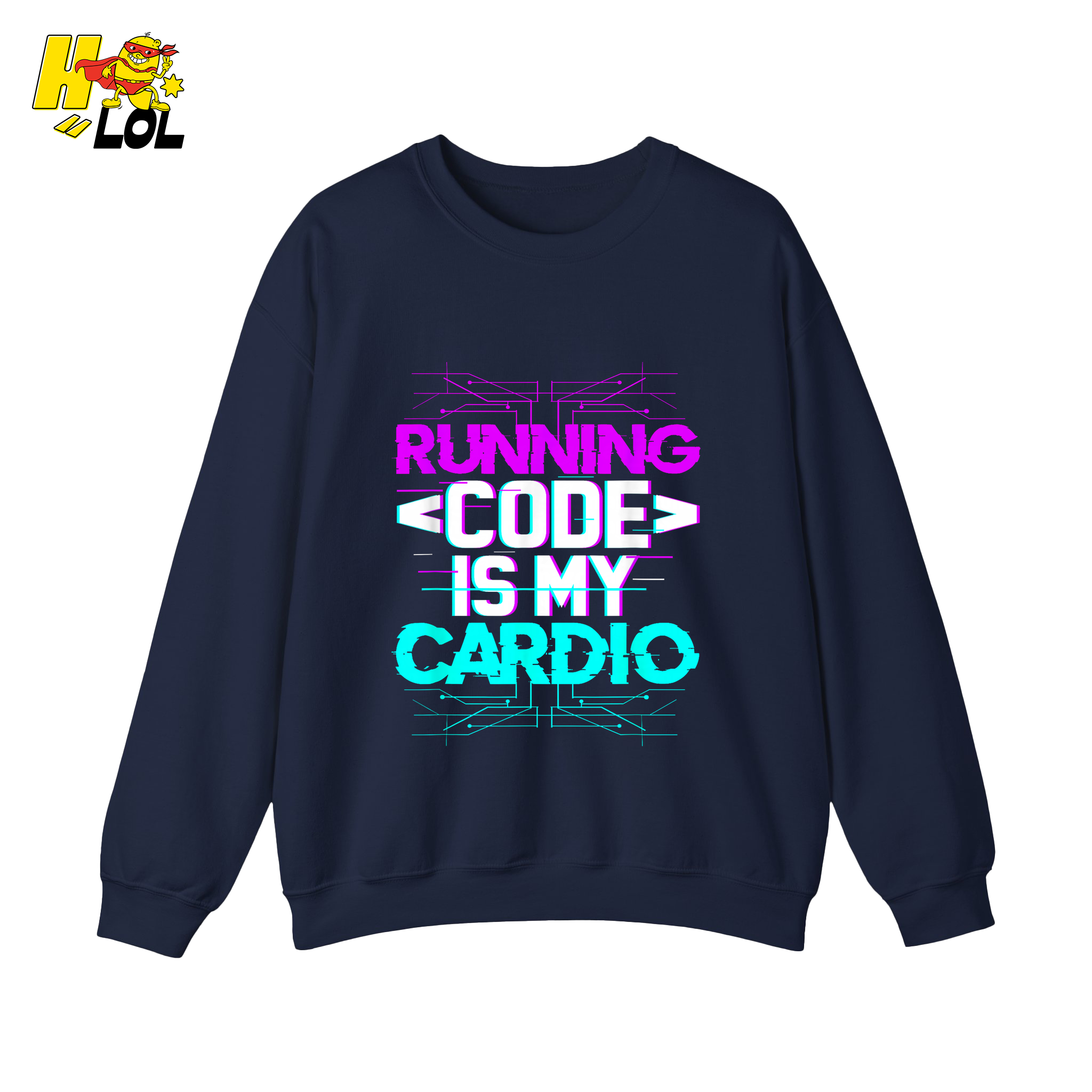 Running Code Is My Cardio Shirt Funny Programmer Neon Shirt - HQLOL