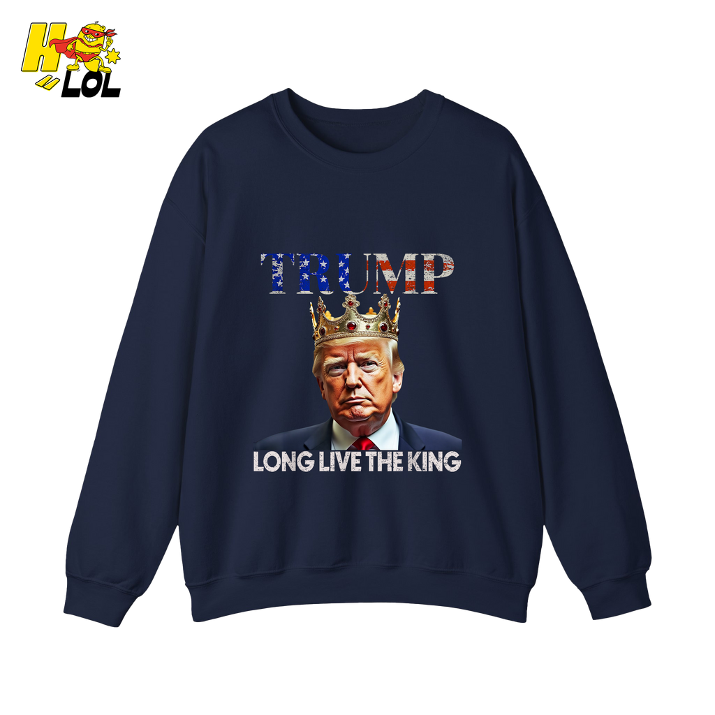 Trump Long Live The King Shirt Crown Patriotic Graphic Shirt - HQLOL