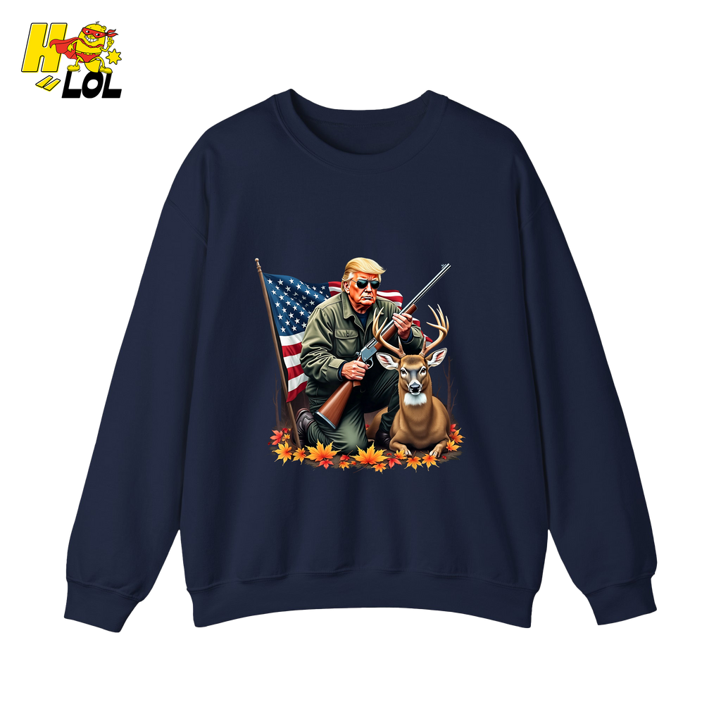 Patriotic Hunting Shirt Hunter Deer American Flag Graphic Shirt - HQLOL