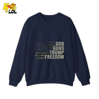 God Guns Trump Freedom Shirt Patriotic Camo Flag Shirt - HQLOL