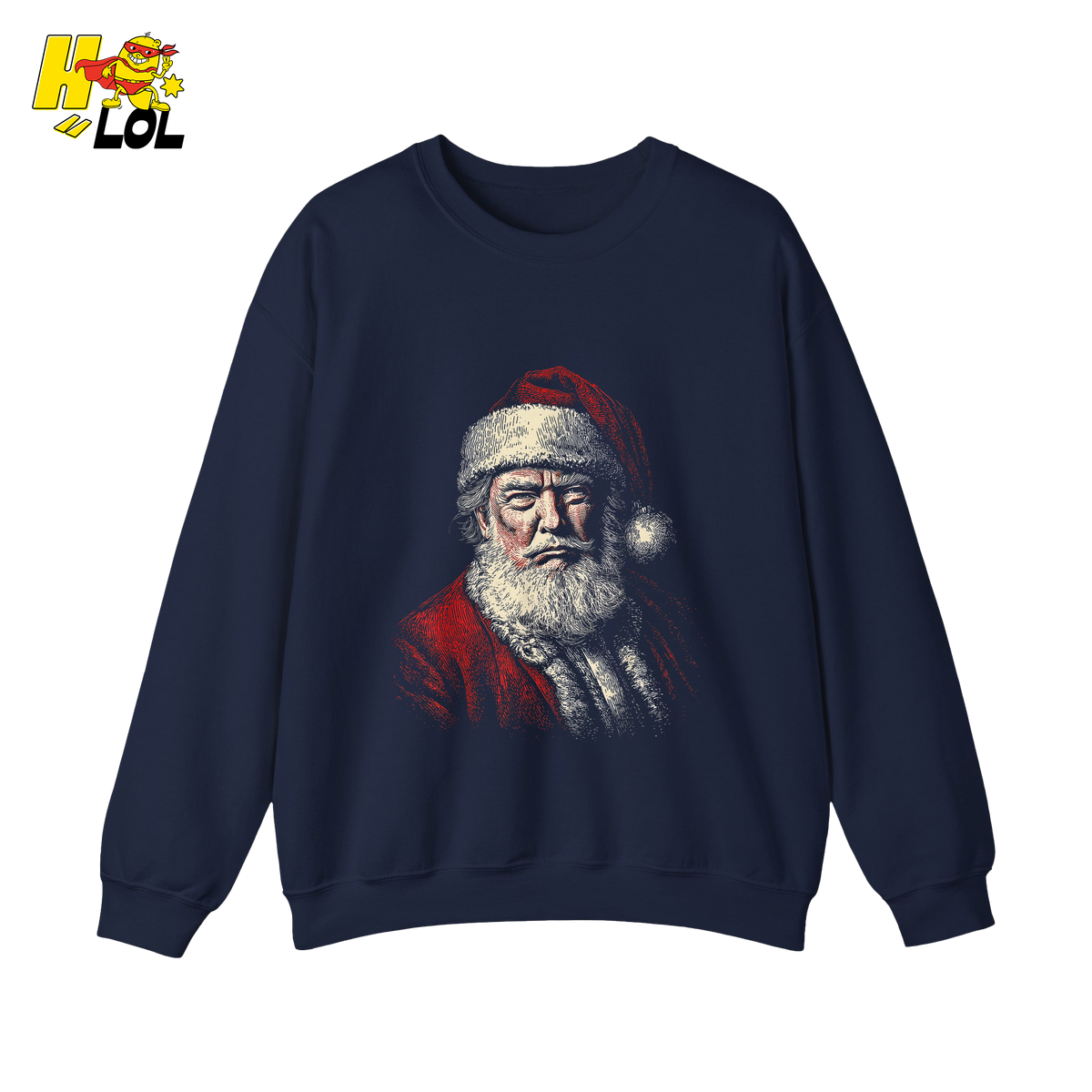 Vintage Santa Portrait Shirt Trump-Inspired Parody Christmas Gifts - HQLOL