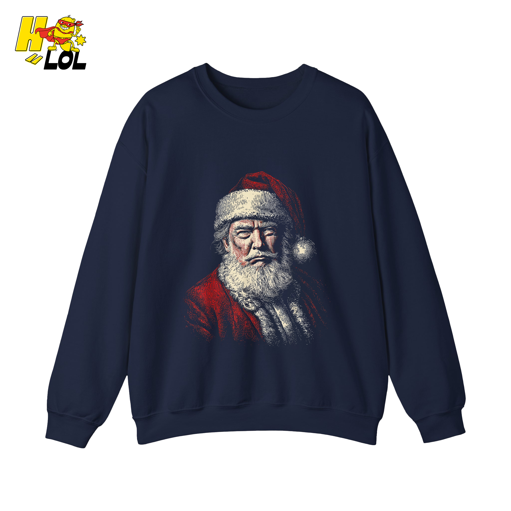 Vintage Santa Portrait Shirt Trump-Inspired Parody Christmas Gifts - HQLOL