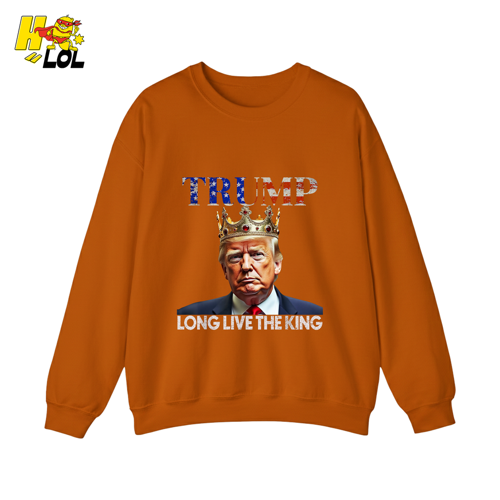 Trump Long Live The King Shirt Crown Patriotic Graphic Shirt - HQLOL