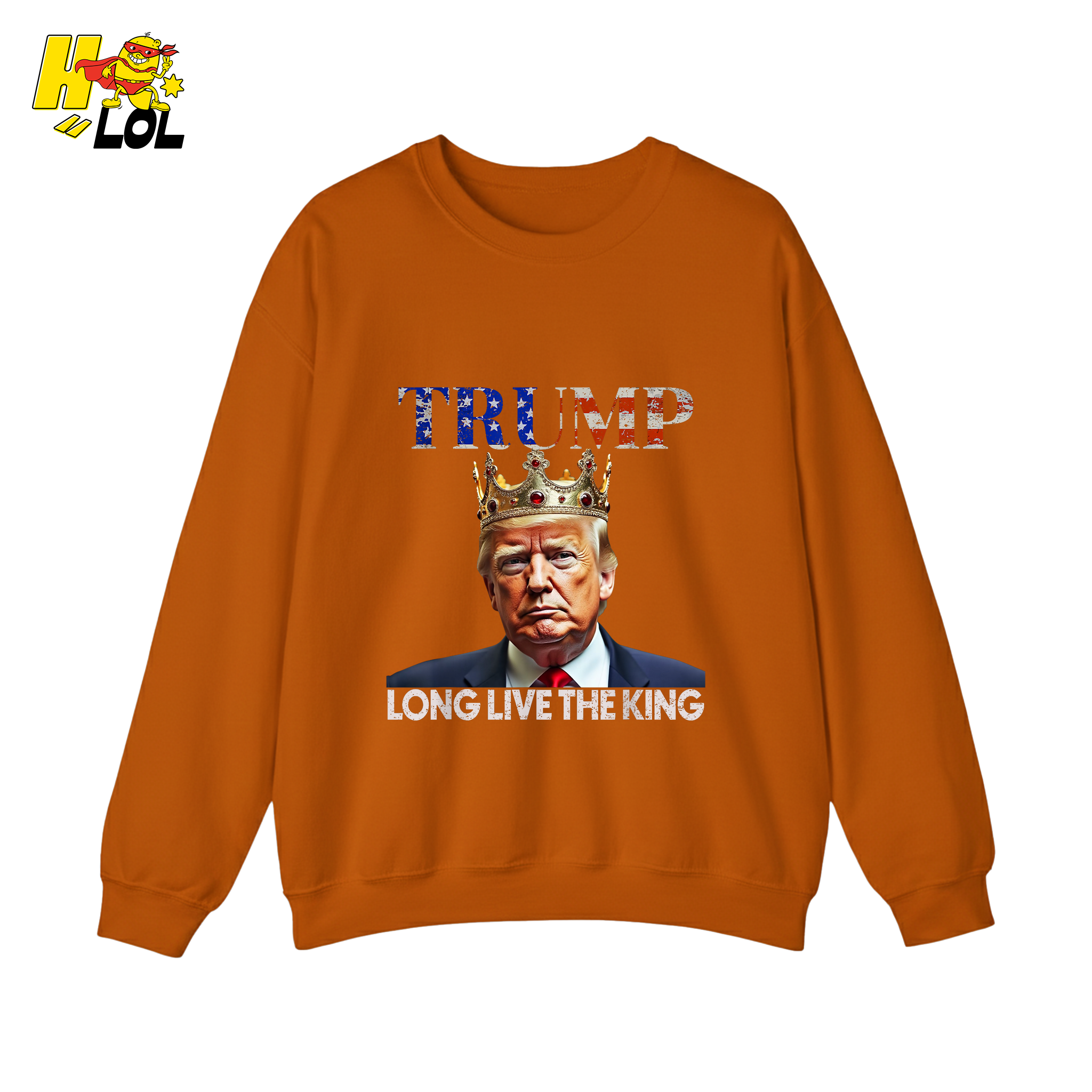 Trump Long Live The King Shirt Crown Patriotic Graphic Shirt - HQLOL