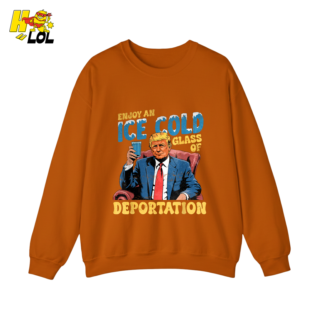 Ice Cold Glass of Deportation Shirt Funny Political Meme Shirt - HQLOL