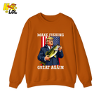 Make Fishing Great Again Shirt Funny Patriotic Bass Fishing Shirt - HQLOL