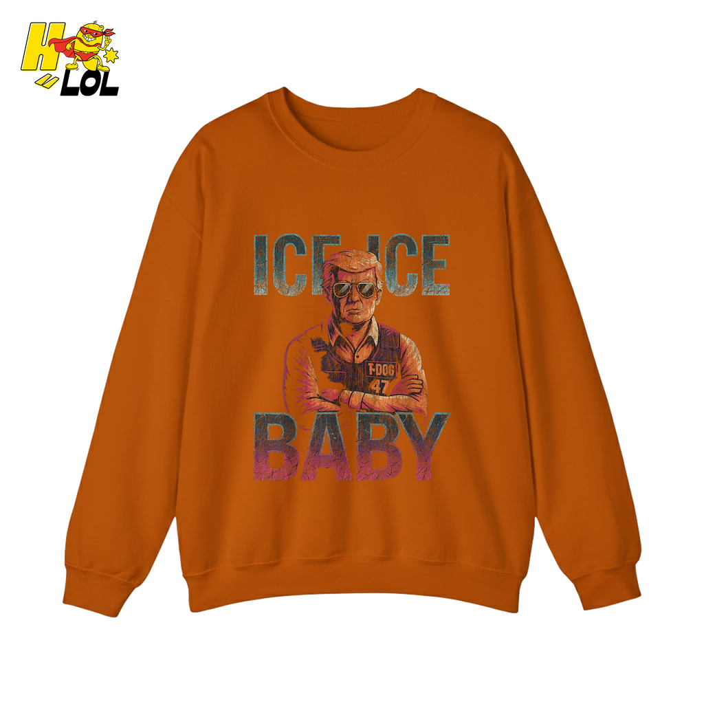 Ice Ice Baby Shirt Funny Meme Graphic Distressed Shirt - HQLOL