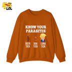 Know Your Parasites Shirt Funny Tick Meme Satire Graphic Shirt - HQLOL