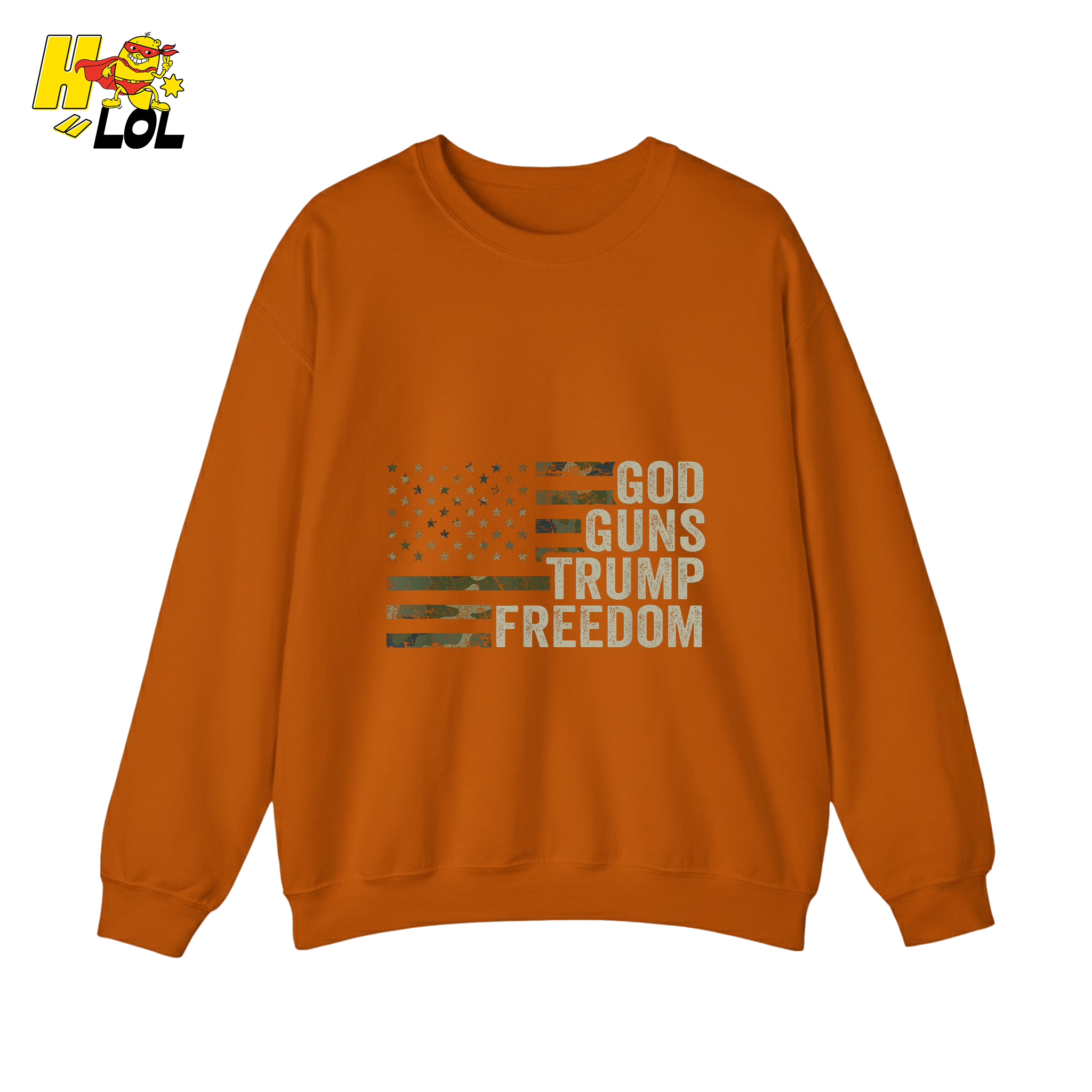 God Guns Trump Freedom Shirt Patriotic Camo Flag Shirt - HQLOL