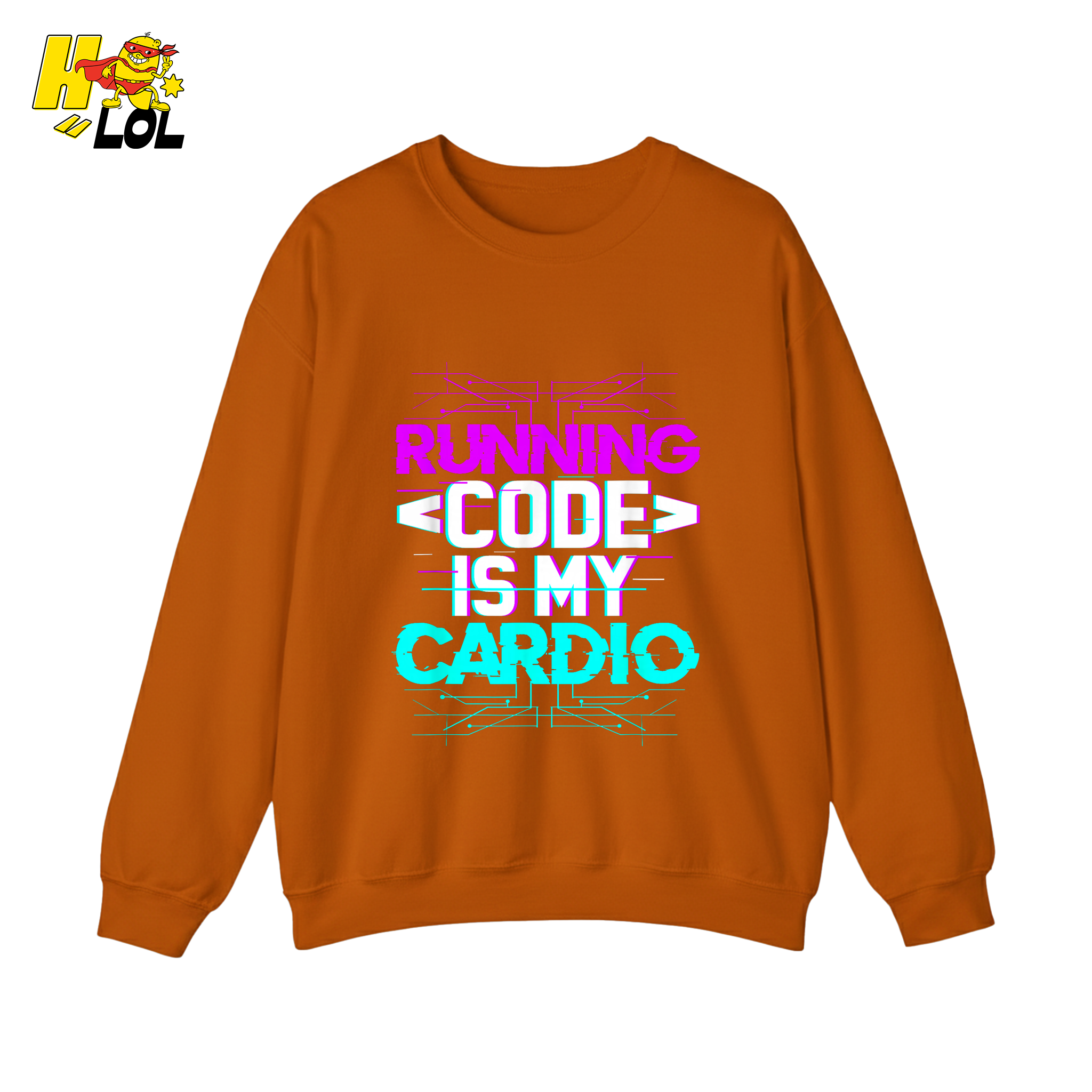 Running Code Is My Cardio Shirt Funny Programmer Neon Shirt - HQLOL