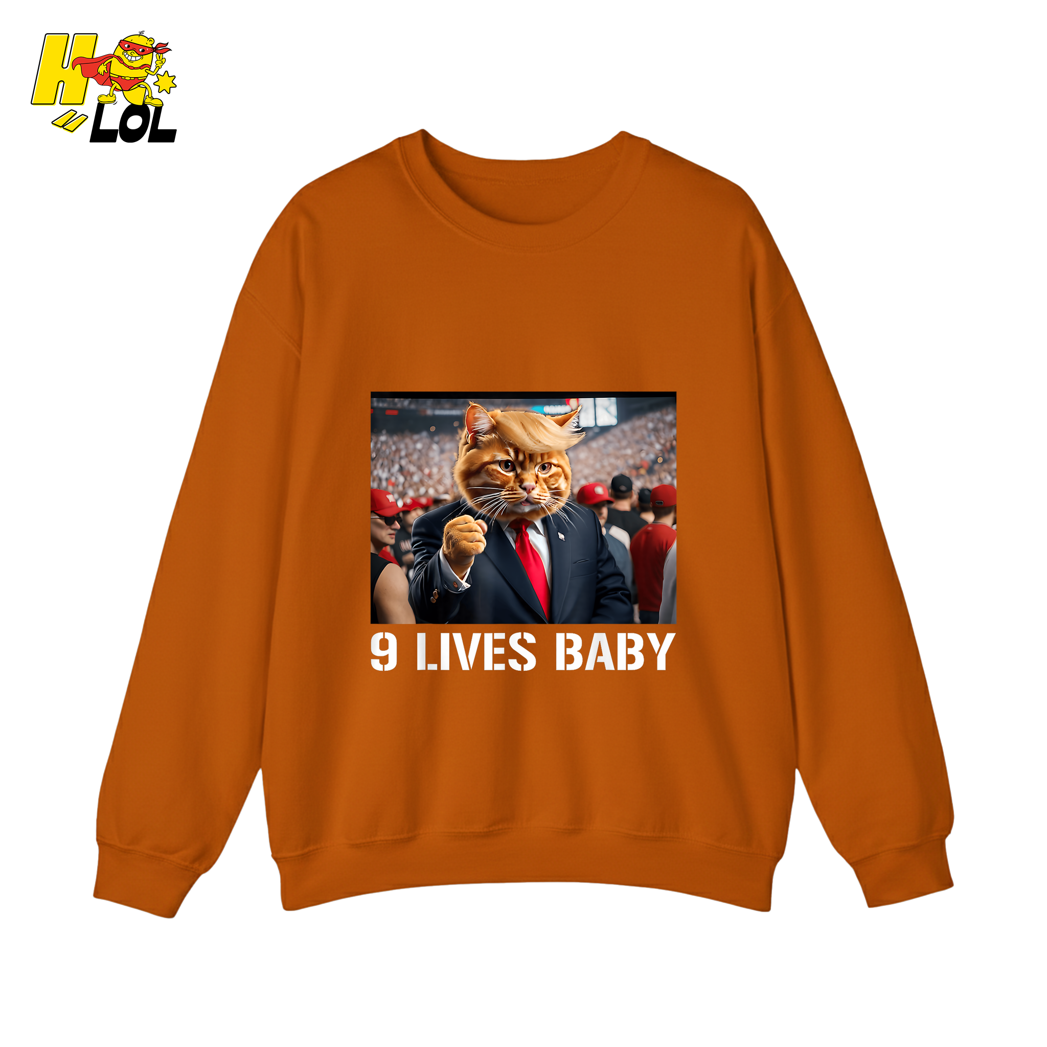 9 Lives Baby Shirt Funny Cat Meme Graphic Shirt - HQLOL