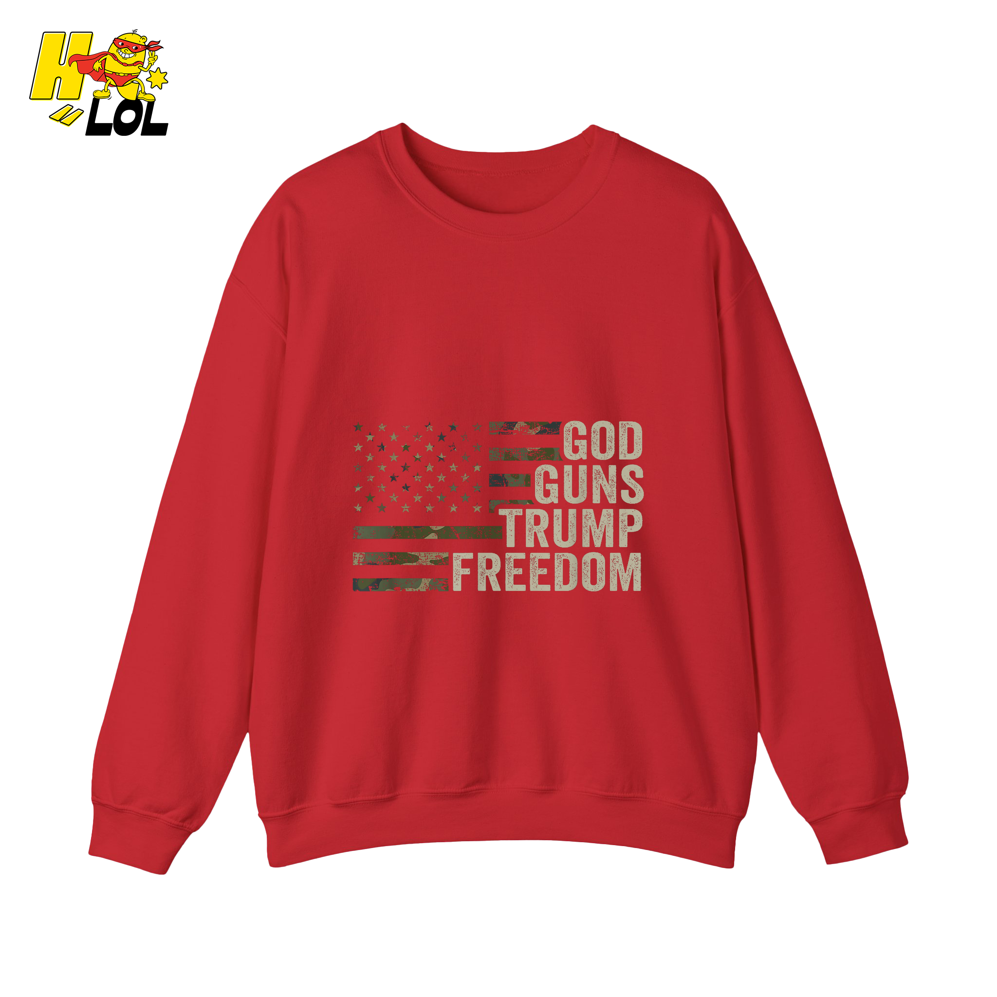 God Guns Trump Freedom Shirt Patriotic Camo Flag Shirt - HQLOL