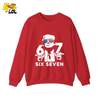 Six Seven Shirt 67 Patriotic Sunglasses Meme Graphic Shirt - HQLOL