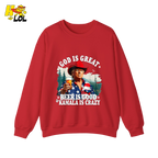 God Is Great Kamala Is Crazy - Trump Beer Patriotic Shirt - HQLOL