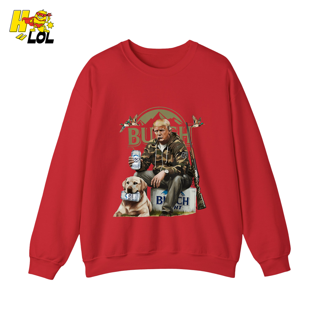 Busch Light Hunting Shirt Funny Deer Camp Dog Camo Shirt - HQLOL