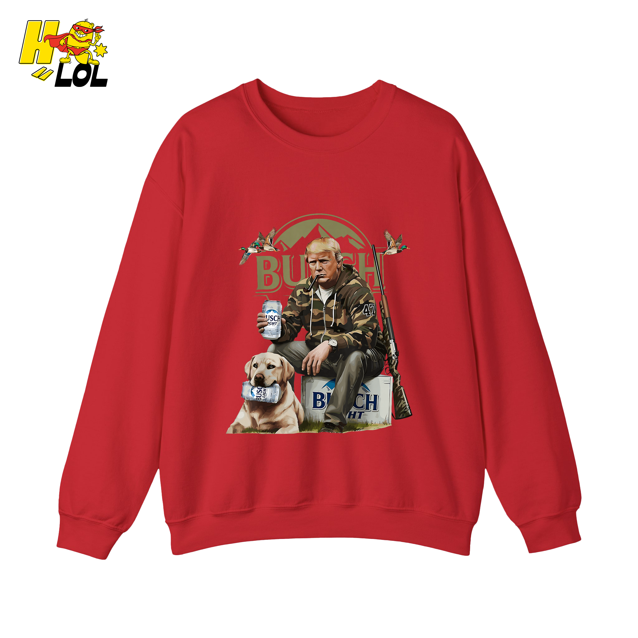 Busch Light Hunting Shirt Funny Deer Camp Dog Camo Shirt - HQLOL