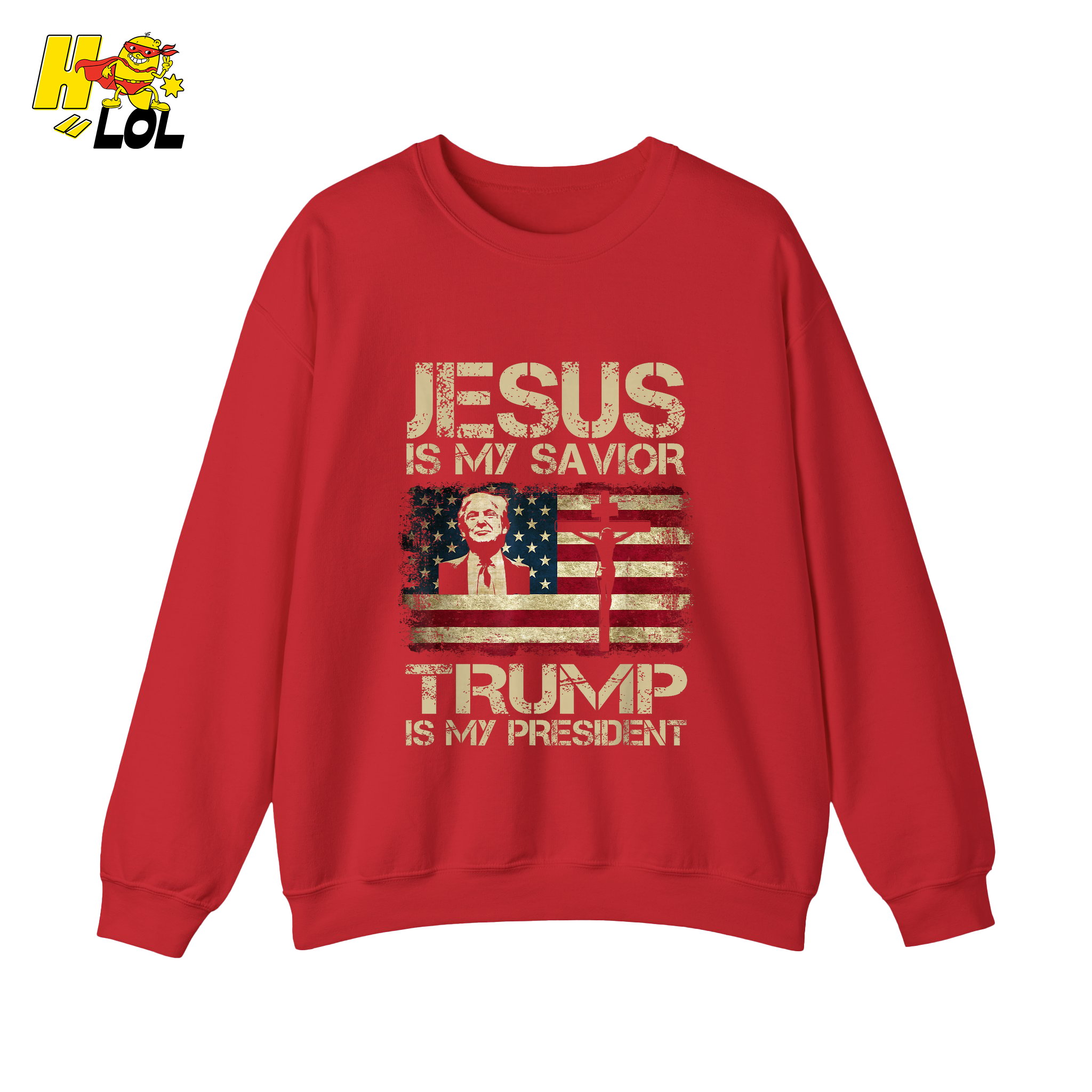 Jesus Is My Savior Trump Is My President Shirt Christian Patriotic - HQLOL