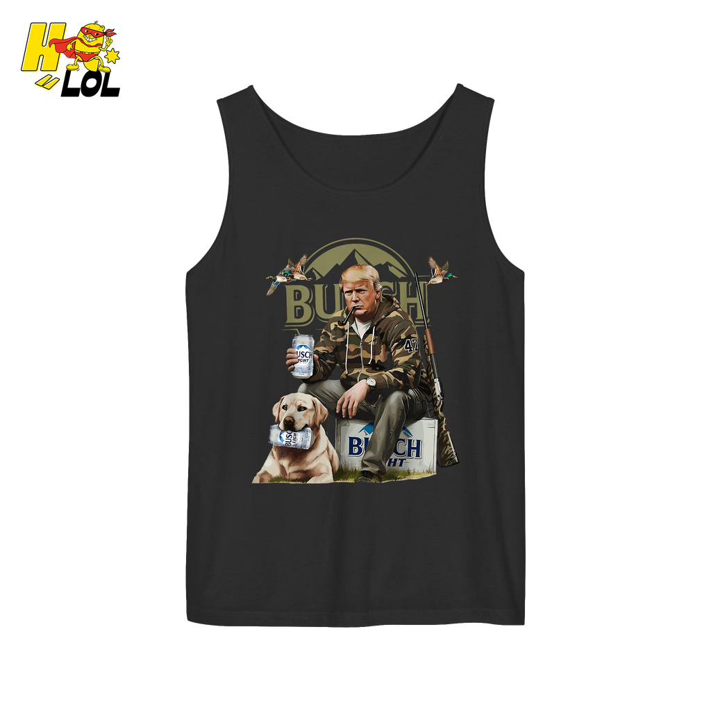 Busch Light Hunting Shirt Funny Deer Camp Dog Camo Shirt - HQLOL