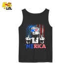 Merica Shirt Funny Patriotic USA Flag Graphic Shirt - HQLOL